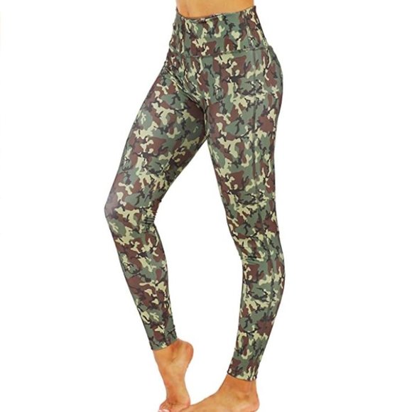 Pants - Camouflage Yoga leggings V shaped back
